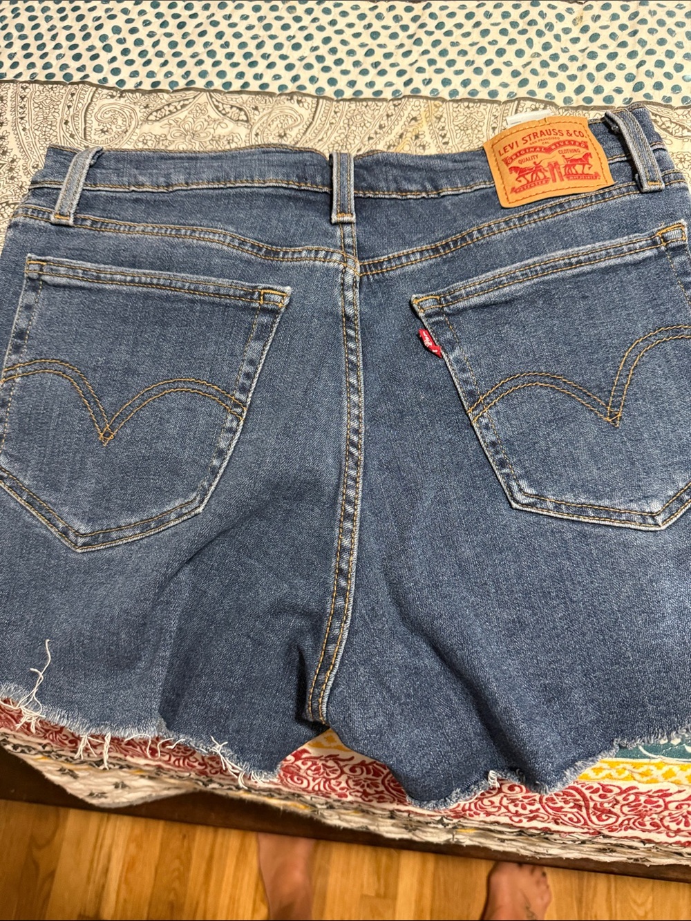 Levi's Blue Denim Cutoff Jean Shorts